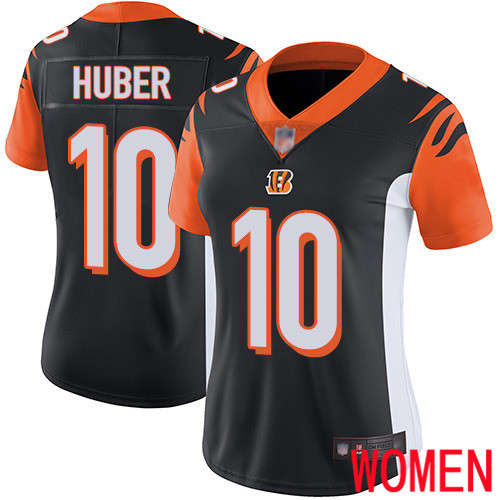 Cincinnati Bengals Limited Black Women Kevin Huber Home Jersey NFL Footballl #10 Vapor Untouchable